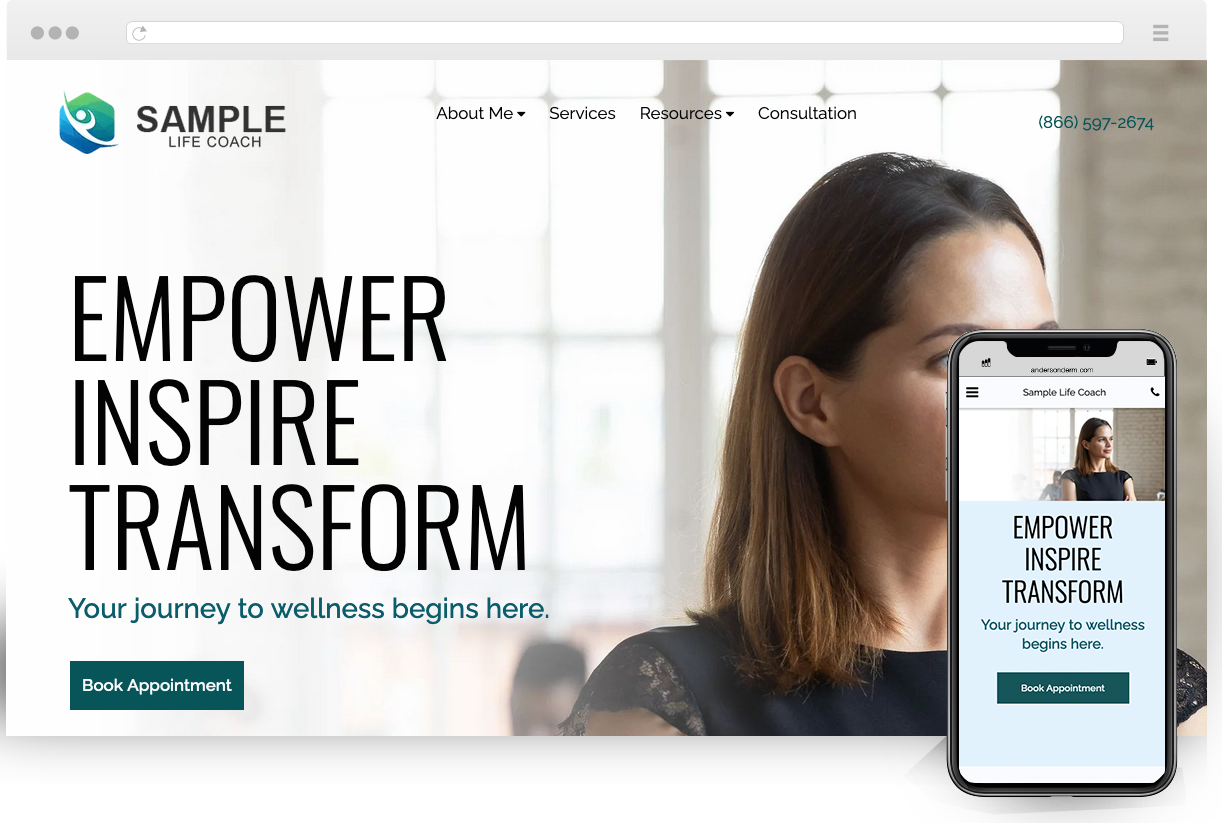 life coach website theme